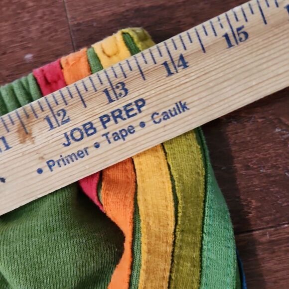 Aviator Nation 5 Stripe Sweatpants, Jungle Green/Neon Rainbow, Size L - Picture 9 of 11